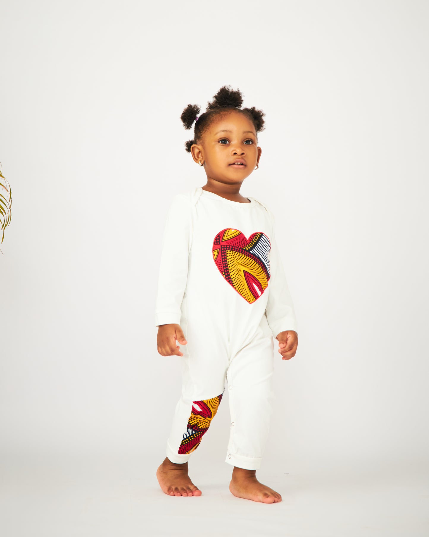 Baby Red Heart Ankara Print Jumpsuit